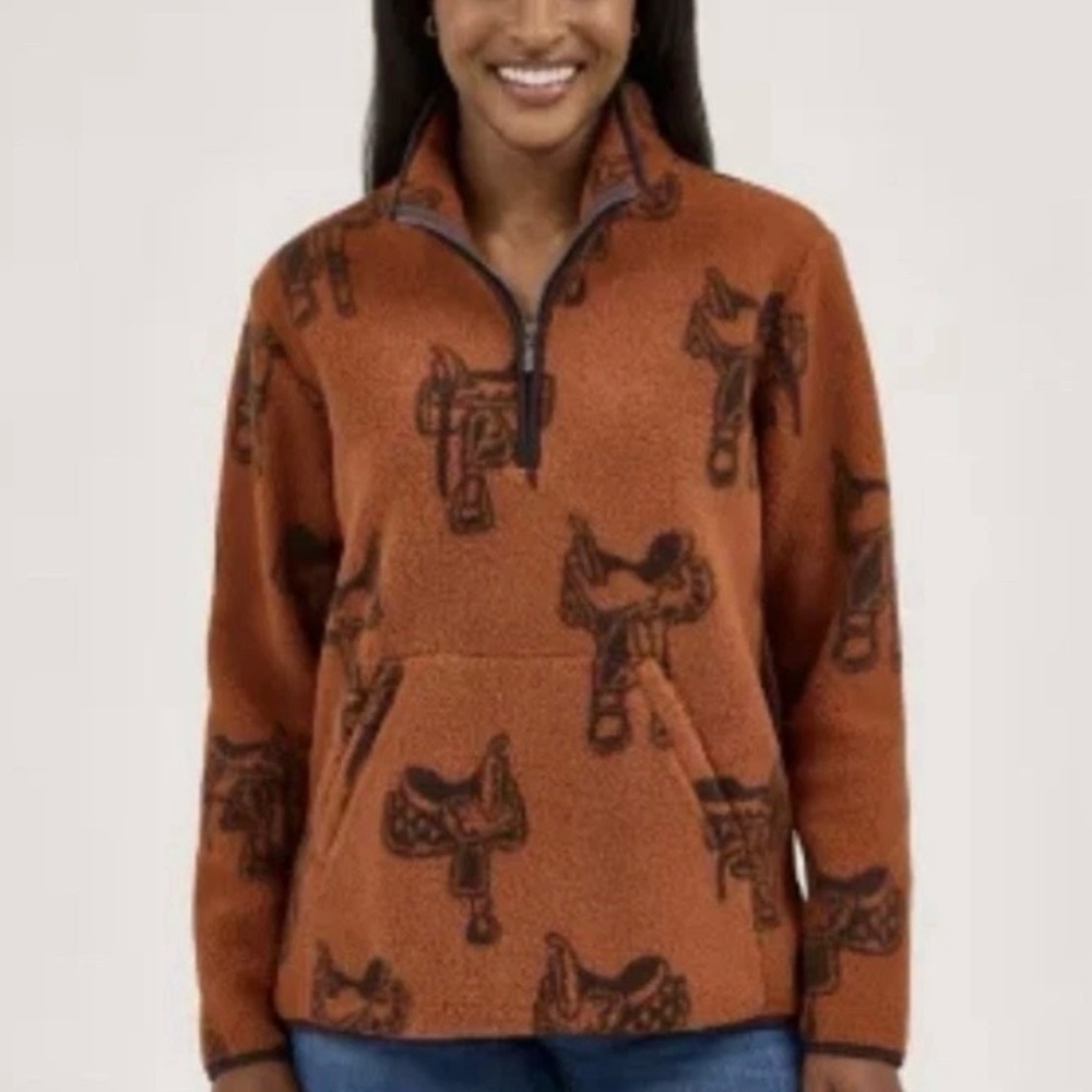 Womens Wrangler Sherpa 1/4 zip pullover NWT